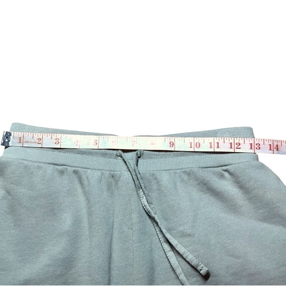 ZARA Grey Cotton French Terry Knit Shorts Drawstring Elasticized Waist US Sz M - Picture 6 of 11